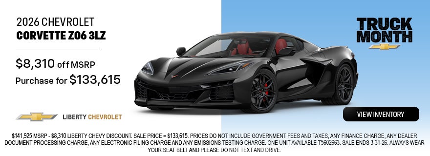 2026 Chevrolet Corvette Z06 3LZ