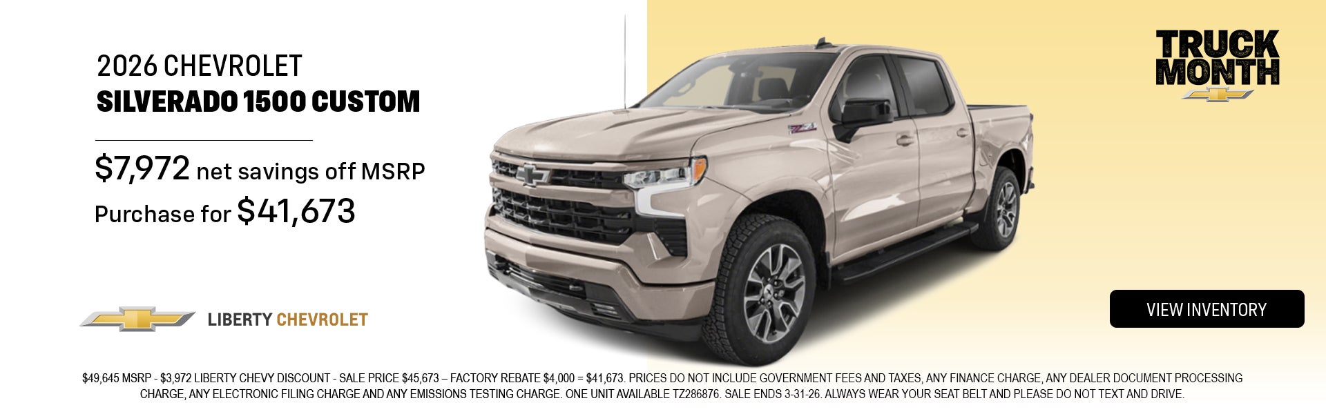 2026 Chevrolet Silverado 1500 Custom